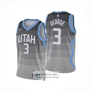 Camiseta Utah Jazz Keyonte George NO 3 Ciudad 2025-26 Gris