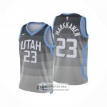 Camiseta Utah Jazz Lauri Markkanen NO 23 Ciudad 2025-26 Gris