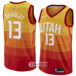 Camiseta Utah Jazz Tony Bradley Ciudad 2018 Amarillo