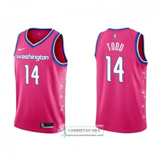 Camiseta Washington Wizards Isaiah Todd NO 14 Ciudad 2022-23 Rosa