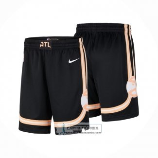 Pantalone Atlanta Hawks Ciudad 2025-26 Negro