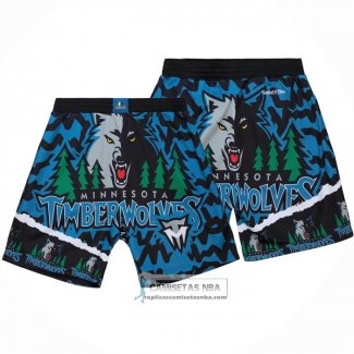 Pantalone Minnesota Timberwolves Mitchell & Ness Azul