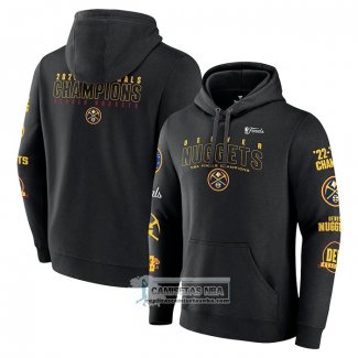 Sudaderas con Capucha Denver Nuggets 2023 NBA Finals Champions Courtside Pullover Negro