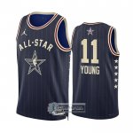 Camiseta All Star 2024 Atlanta Hawks Trae Young NO 11 Azul