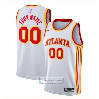 Camiseta Atlanta Hawks Personalizada Association 2020-21 Blanco