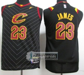 Camiseta Nino Cavaliers James 2017-18 Negro