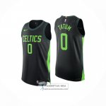 Camiseta Boston Celtics Jayson Tatum NO 0 Ciudad 2024-25 Negro