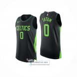Camiseta Boston Celtics Jayson Tatum NO 0 Ciudad 2024-25 Negro
