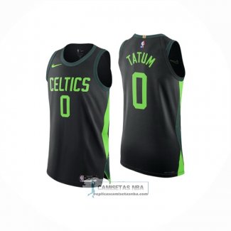 Camiseta Boston Celtics Jayson Tatum NO 0 Ciudad 2024-25 Negro