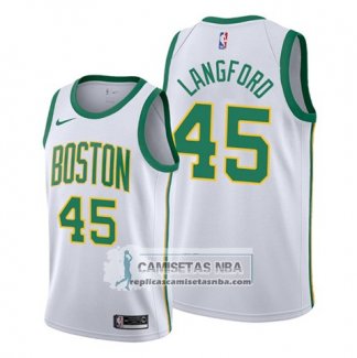 Camiseta Boston Celtics Romeo Langford Ciudad 2019-20 Blanco