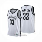Camiseta Brooklyn Nets Nic Claxton NO 33 Association 2024-25 Blanco