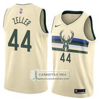 Camiseta Bucks Tyler Zeller Ciudad 2018 Crema