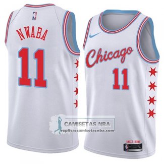 Camiseta Bulls David Nwaba Ciudad 2018 Blanco