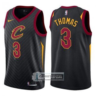 Camiseta Cavaliers Isaiah Thomasstatehombret 2017-18 Negro