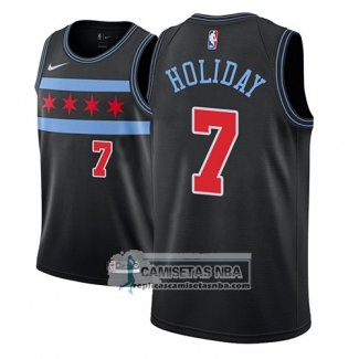 Camiseta Chicago Bulls Justin Holidaybullsciudad 2018-19