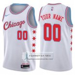 Camiseta Chicago Bulls Personalizada 2017-18 Blanco