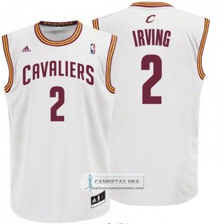 Camiseta Cleveland Cavaliers Kyrie Irving NO 2 Blanco