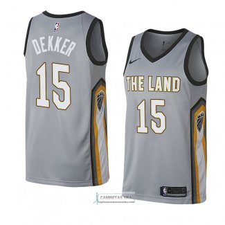 Camiseta Cleveland Cavaliers Sam Dekker Ciudad 2018 Gris