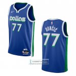 Camiseta Dallas Mavericks Luka Doncic NO 77 Ciudad 2022-23 Azul