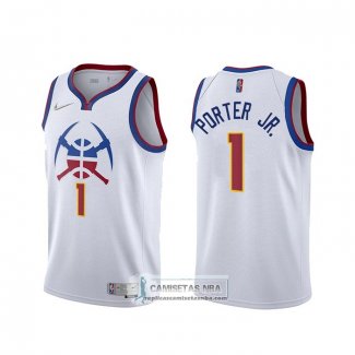 Camiseta Denver Nuggets Michael Porter Jr. Earned 2020-21 Blanco