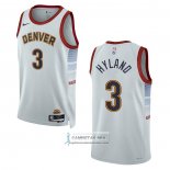 Camiseta Denver Nuggets Nahshon Hyland NO 3 Ciudad 2022-23 Blanco