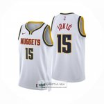 Camiseta Denver Nuggets Nikola Jokic NO 15 Association 2024-25 Blanco