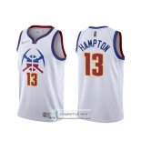 Camiseta Denver Nuggets R.J. Hampton Earned 2020-21 Blanco