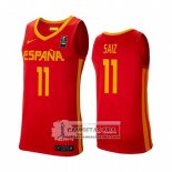 Camiseta Espana Sebas Saiz 2019 FIBA Baketball World Cup Rojo