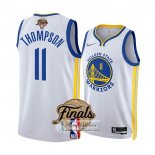 Camiseta Golden State Warriors Klay Thompson NO 11 Association 2022 NBA Finals Blanco