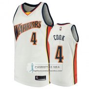 Camiseta Golden State Warriors Quinn Cook 2009-10 Hardwood Classics Blanco