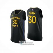 Camiseta Golden State Warriors Stephen Curry NO 30 Statement 2024-25 Negro