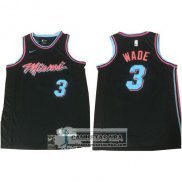 Camiseta Heat Wade Ciudad 2017-18 Negro.jpg Azul