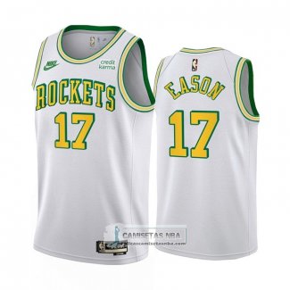 Camiseta Houston Rockets Tari Eason NO 17 Classic 2022-23 Blanco