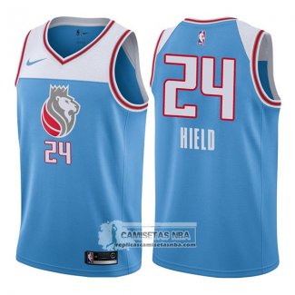 Camiseta Kings Buddy Hield Ciudad 2017-18 Azul