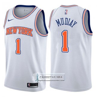 Camiseta Knicks Emmanuel Mudiay Statement 2017-18 Blanco