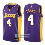 Camiseta Lakers Alex Caruso Statement 2017-18 Violeta