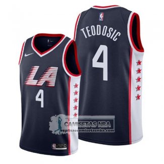 Camiseta Los Angeles Clippers Milos Teodosic Ciudad 2019 Azul