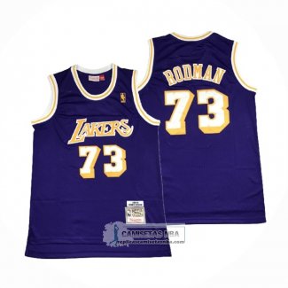 Camiseta Los Angeles Lakers Dennis Rodman Mitchell & Ness 1998-99 Violeta