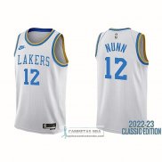 Camiseta Los Angeles Lakers Kendrick Nunn NO 12 Classic 2022-23 Blanco