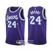 Camiseta Los Angeles Lakers Kobe Bryant NO 24 Ciudad Edition 2021-22 Violeta