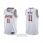 Camiseta Los Angeles Lakers Malik Monk NO 11 Association 2021-22 Blanco