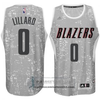 Camiseta Luces de la Ciudad Blazers Lillard Gris