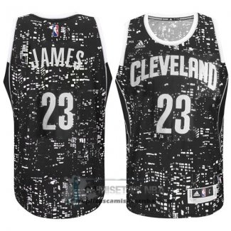 Camiseta Luces de la Ciudad Cavaliers James Negro