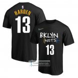 Camiseta Manga Corta Brooklyn Nets James Harden Ciudad 2020-21 Negro