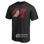 Camiseta Manga Corta Portland Trail Blazers Whole New Game Negro