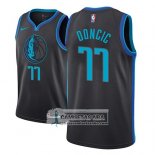 Camiseta Mavericks Luka Doncic Ciudad 2018-19 Azul
