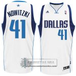 Camiseta Mavericks Nowitzki Blanco