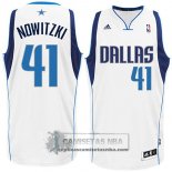 Camiseta Mavericks Nowitzki Blanco