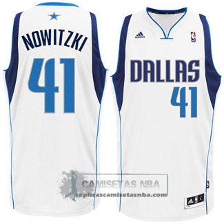 Camiseta Mavericks Nowitzki Blanco