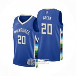 Camiseta Milwaukee Bucks A. J. Green NO 20 Ciudad 2022-23 Azul